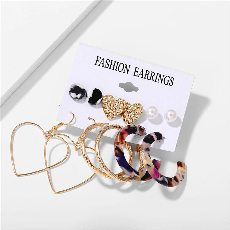 Gold-toned Gold Plated Earrings Combo For Women