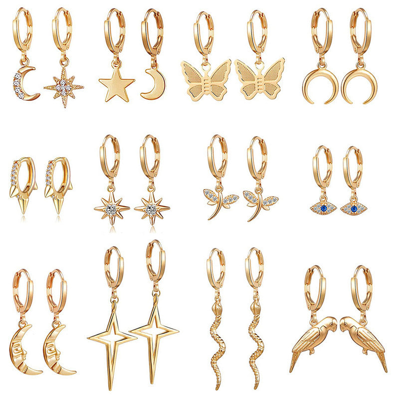 AD Gold Plated Jewellery Earrings For Women