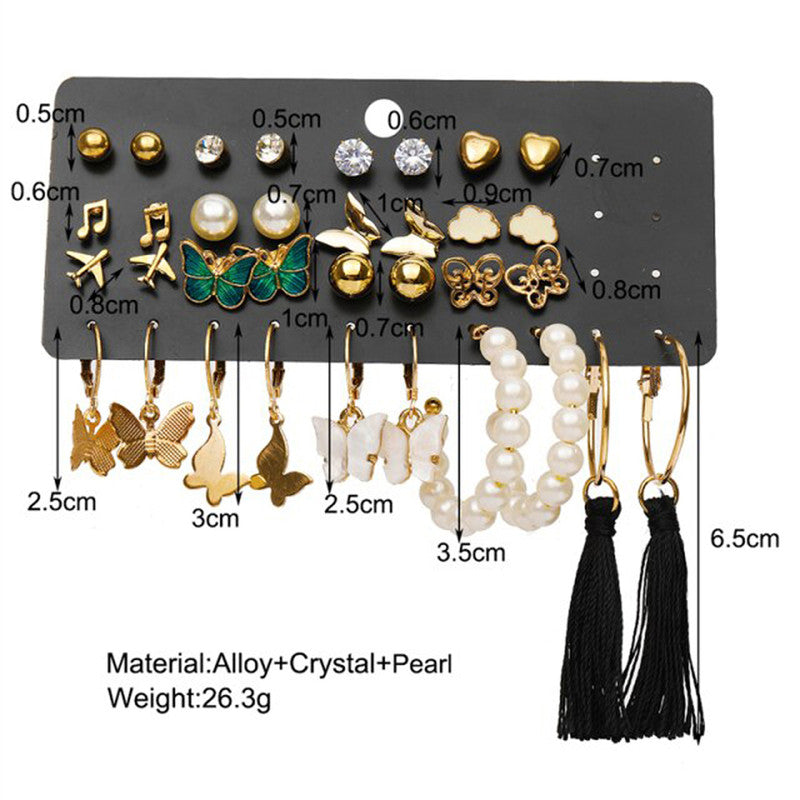 Gold Plated Multi-coloured Classic Earrings For Women