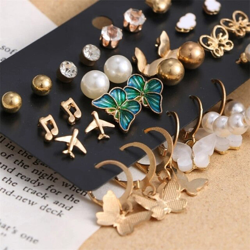 Gold Plated Multi-coloured Classic Earrings For Women