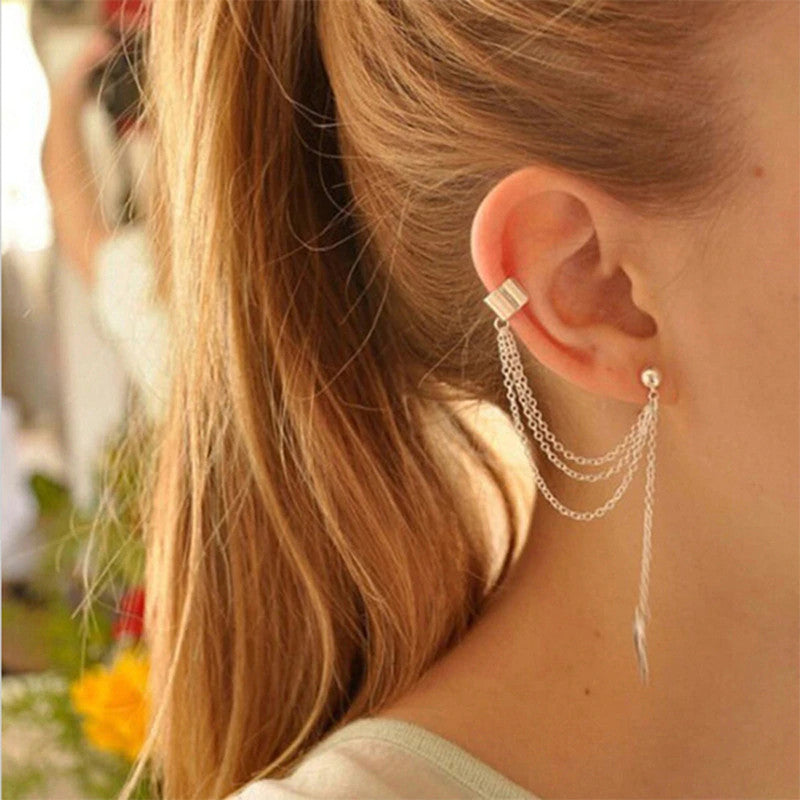 Gold Plated Ear cuffs Combo of 7 For Women