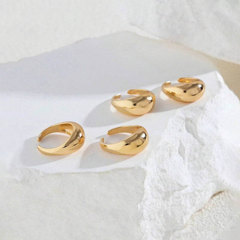 Trending Gold Plated Set of 4 Stackable Finger Rings