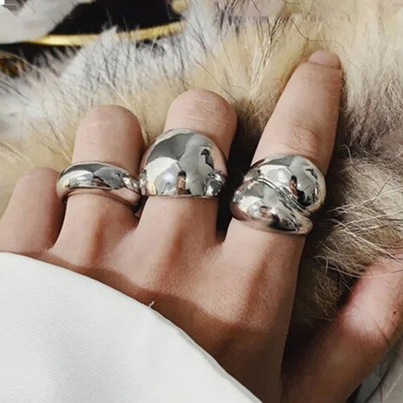 Trending Silver Plated Set of 3 Stackable Finger Rings