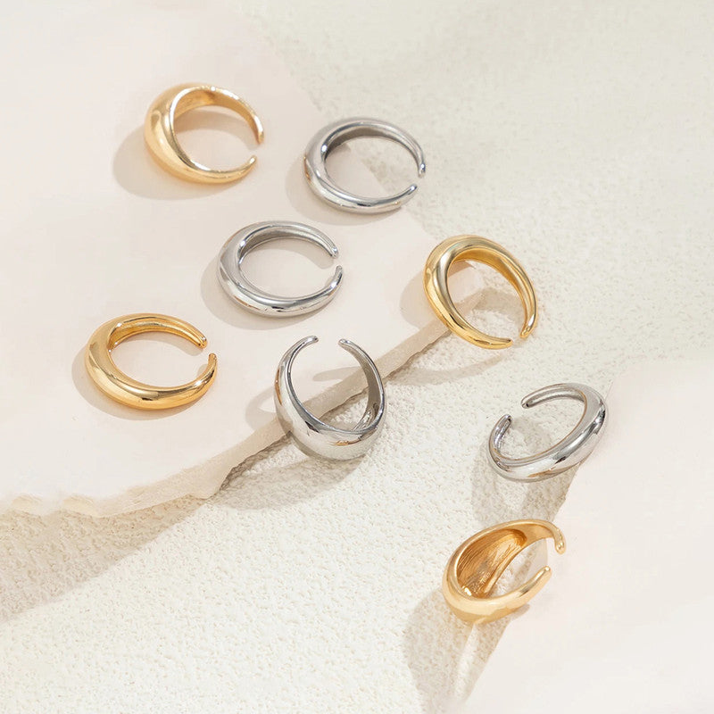 Trending Gold And Silver Plated Set of 8 Stackable Finger Rings