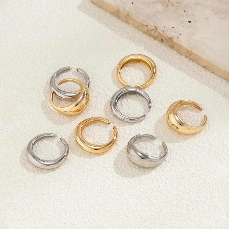 Trending Gold And Silver Plated Set of 8 Stackable Finger Rings