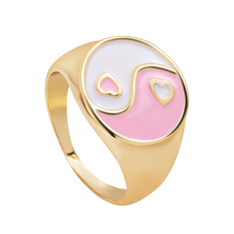 Gold Plated Pink Rings Set of 4 For Women - MySmartBazaar