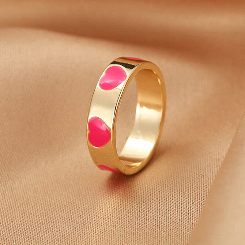 Gold Plated Pink Rings Set of 4 For Women - MySmartBazaar