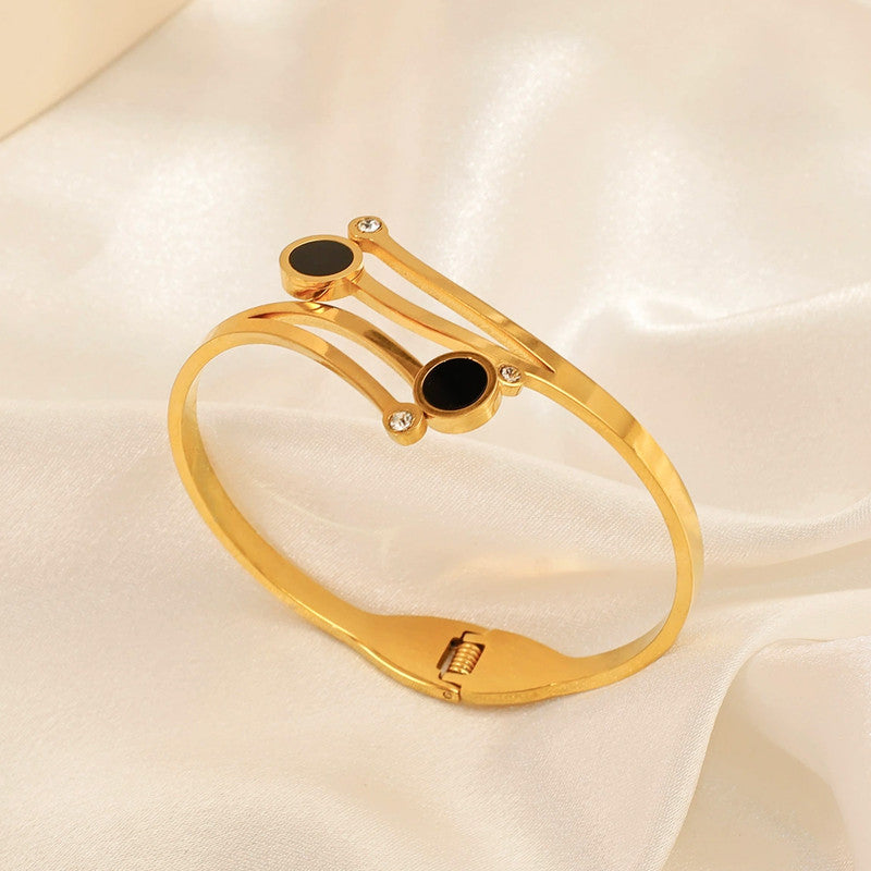 Gold Plated Stainless Steel Contemporary Anti Tarnish Geometric Bracelet