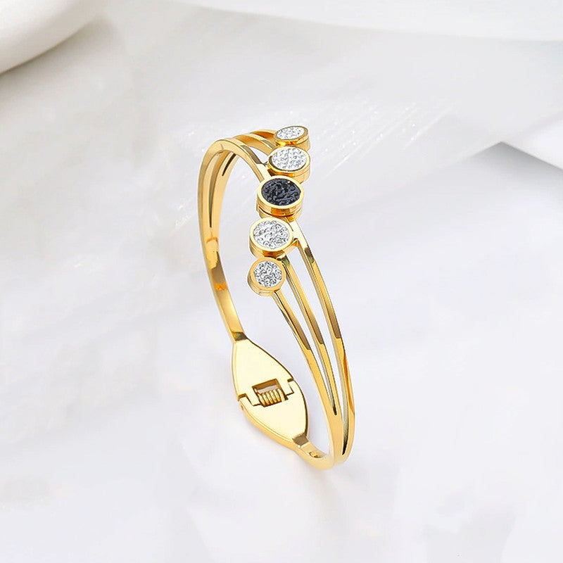 Gold Plated Stainless Steel Contemporary Anti Tarnish Geometric Bracelet