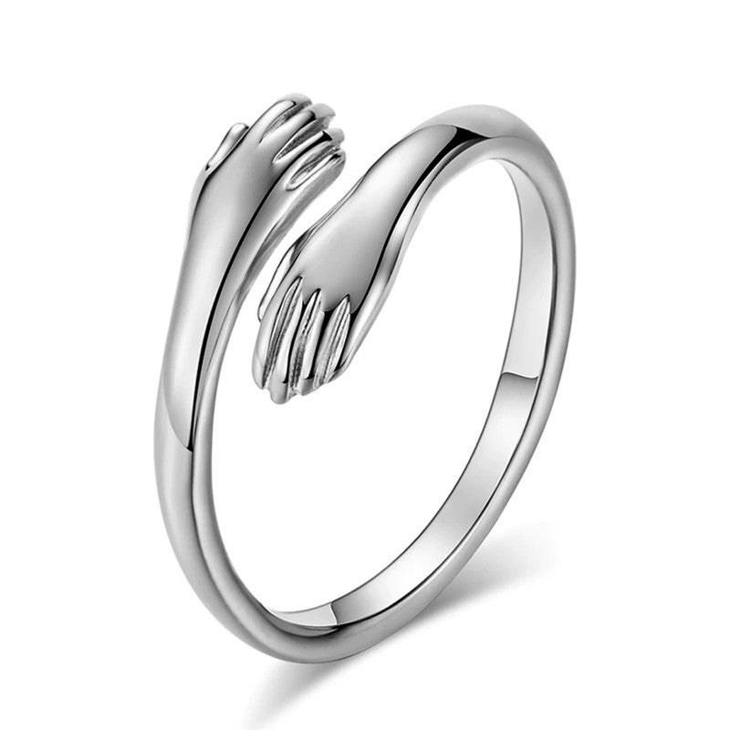 Amazing Heart Design Silver Plated Adjustable Ring  For Women - MySmartBazaar