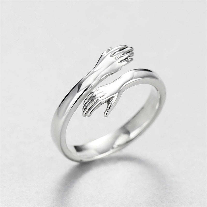 Amazing Heart Design Silver Plated Adjustable Ring  For Women