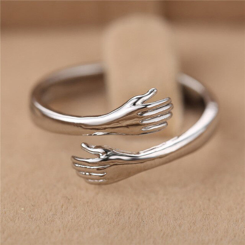 Amazing Heart Design Silver Plated Adjustable Ring  For Women