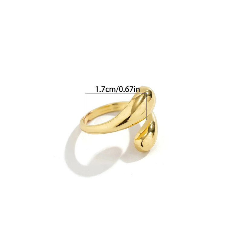 Trending Gold Plated Assymmetrical Finger Ring