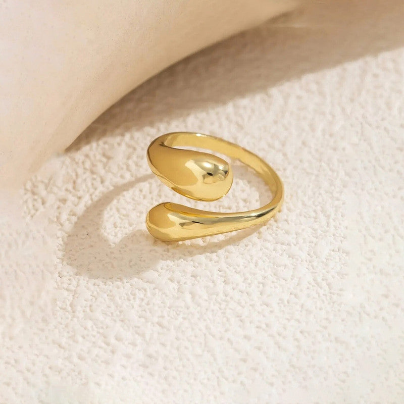 Trending Gold Plated Assymmetrical Finger Ring